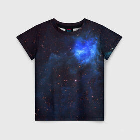 Детская футболка 3D с принтом Холодная туманность в Екатеринбурге, 100% гипоаллергенный полиэфир | прямой крой, круглый вырез горловины, длина до линии бедер, чуть спущенное плечо, ткань немного тянется | вселенная | галактика | звёзды | космическое пространство | космос | созвездие
