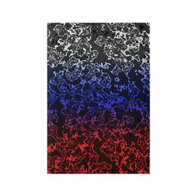Обложка для паспорта матовая кожа с принтом Кислотность Российский флаг в Екатеринбурге, натуральная матовая кожа | размер 19,3 х 13,7 см; прозрачные пластиковые крепления | абстракция | линии | стиль | флаг | фон | фото | цвет