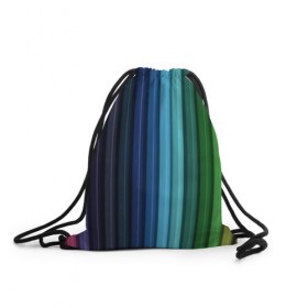 Рюкзак-мешок 3D с принтом Цветные карандаши в Екатеринбурге, 100% полиэстер | плотность ткани — 200 г/м2, размер — 35 х 45 см; лямки — толстые шнурки, застежка на шнуровке, без карманов и подкладки | карандаши | краски | полоски | рисование | узоры | цветные