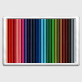 Магнит 45*70 с принтом Цветные карандаши в Екатеринбурге, Пластик | Размер: 78*52 мм; Размер печати: 70*45 | карандаши | краски | полоски | рисование | узоры | цветные