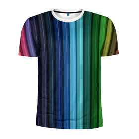 Мужская футболка 3D спортивная с принтом Цветные карандаши в Екатеринбурге, 100% полиэстер с улучшенными характеристиками | приталенный силуэт, круглая горловина, широкие плечи, сужается к линии бедра | карандаши | краски | полоски | рисование | узоры | цветные