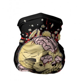 Бандана-труба 3D с принтом Взрыв мозга в Екатеринбурге, 100% полиэстер, ткань с особыми свойствами — Activecool | плотность 150‒180 г/м2; хорошо тянется, но сохраняет форму | Тематика изображения на принте: взрыв | дьявол | мозг | монстр | прикольные картинки | череп