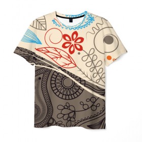 Мужская футболка 3D с принтом Прованс в Екатеринбурге, 100% полиэфир | прямой крой, круглый вырез горловины, длина до линии бедер | арт | красота | лето | любовь | новинки | подарок | популярное | природа | радуга | цветы