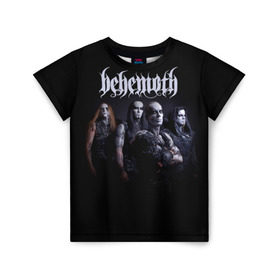 Детская футболка 3D с принтом Behemoth в Екатеринбурге, 100% гипоаллергенный полиэфир | прямой крой, круглый вырез горловины, длина до линии бедер, чуть спущенное плечо, ткань немного тянется | behemoth | dark | deathmetal | metal | бегемот | блэк метал