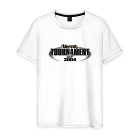 Мужская футболка хлопок с принтом Unreal Tournament 2004 в Екатеринбурге, 100% хлопок | прямой крой, круглый вырез горловины, длина до линии бедер, слегка спущенное плечо. | 2004 | unreal tournament