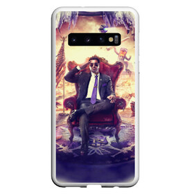 Чехол для Samsung Galaxy S10 с принтом Saints Row в Екатеринбурге, Силикон | Область печати: задняя сторона чехла, без боковых панелей | saints row | святые