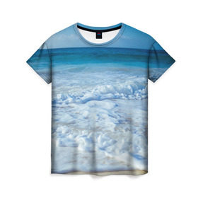 Женская футболка 3D с принтом sea в Екатеринбурге, 100% полиэфир ( синтетическое хлопкоподобное полотно) | прямой крой, круглый вырез горловины, длина до линии бедер | Тематика изображения на принте: orca | sea | whale | вода | киты | косатки | лето | любовь | море | океан | отдых | пальмы | пляж | солнце