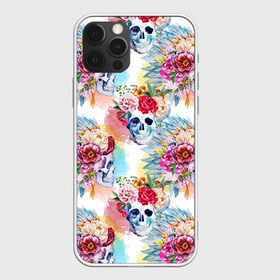 Чехол для iPhone 12 Pro Max с принтом Цветы и бабочки 5 в Екатеринбурге, Силикон |  | акварель | нежный | паттерн | цветочек | цветочный