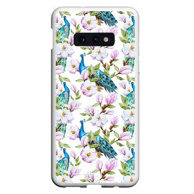 Чехол для Samsung S10E с принтом Цветы и бабочки 6 в Екатеринбурге, Силикон | Область печати: задняя сторона чехла, без боковых панелей | акварель | нежный | паттерн | цветочек | цветочный