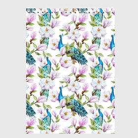 Скетчбук с принтом Цветы и бабочки 6 в Екатеринбурге, 100% бумага
 | 48 листов, плотность листов — 100 г/м2, плотность картонной обложки — 250 г/м2. Листы скреплены сверху удобной пружинной спиралью | акварель | нежный | паттерн | цветочек | цветочный