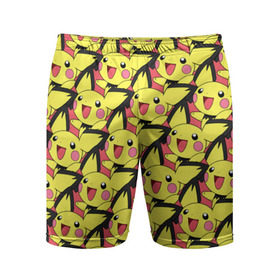 Мужские шорты 3D спортивные с принтом Pikachu в Екатеринбурге,  |  | pikachu | pokeboll | pokemon | пикачу | покеболл | покемон