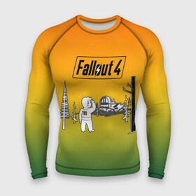 Мужской рашгард 3D с принтом Волт бой 111 Fallout 4 в Екатеринбурге,  |  | Тематика изображения на принте: fallout 4 | vault boy | волт бой | фаллаут
