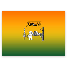 Поздравительная открытка с принтом Волт-бой 111 Fallout 4 в Екатеринбурге, 100% бумага | плотность бумаги 280 г/м2, матовая, на обратной стороне линовка и место для марки
 | fallout 4 | vault boy | волт бой | фаллаут