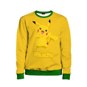Детский свитшот 3D с принтом Pikachu в Екатеринбурге, 100% полиэстер | свободная посадка, прямой крой, мягкая тканевая резинка на рукавах и понизу свитшота | pikachu | pokeboll | pokemon | пикачу | покеболл | покемон