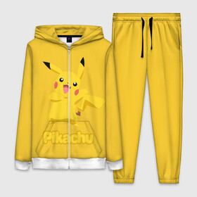 Женский костюм 3D с принтом Жёлтый Пика в Екатеринбурге,  |  | pikachu | pokeboll | pokemon | пикачу | покеболл | покемон