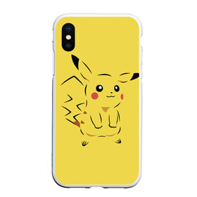 Чехол для iPhone XS Max матовый с принтом Pikachu в Екатеринбурге, Силикон | Область печати: задняя сторона чехла, без боковых панелей | pikachu | pokeboll | pokemon | пикачу | покеболл | покемон