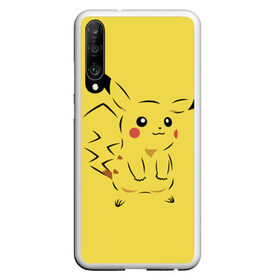 Чехол для Honor P30 с принтом Pikachu в Екатеринбурге, Силикон | Область печати: задняя сторона чехла, без боковых панелей | pikachu | pokeboll | pokemon | пикачу | покеболл | покемон