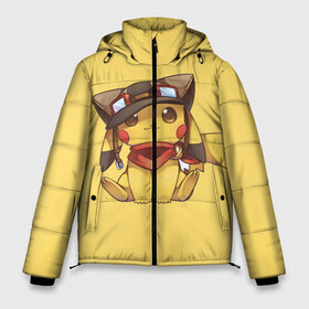 Мужская зимняя куртка 3D с принтом Pikachu в Екатеринбурге, верх — 100% полиэстер; подкладка — 100% полиэстер; утеплитель — 100% полиэстер | длина ниже бедра, свободный силуэт Оверсайз. Есть воротник-стойка, отстегивающийся капюшон и ветрозащитная планка. 

Боковые карманы с листочкой на кнопках и внутренний карман на молнии. | pikachu | pokeball | pokemon | пикачу | покеболл | покемон