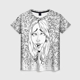 Женская футболка 3D с принтом Камеди стор 3 в Екатеринбурге, 100% полиэфир ( синтетическое хлопкоподобное полотно) | прямой крой, круглый вырез горловины, длина до линии бедер | youtube | дженна | дженна марблс | евстиф | камеди | камедистор | ютуб | ютьюб