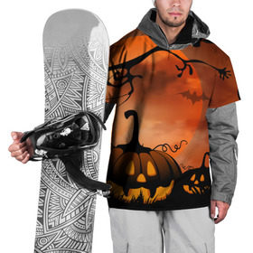 Накидка на куртку 3D с принтом Happy Halloween в Екатеринбурге, 100% полиэстер |  | Тематика изображения на принте: 