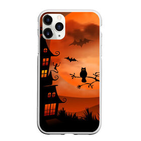 Чехол для iPhone 11 Pro Max матовый с принтом Halloween в Екатеринбурге, Силикон |  | пейзаж | тыква | хэллоуин