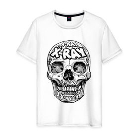 Мужская футболка хлопок с принтом x-ray в Екатеринбурге, 100% хлопок | прямой крой, круглый вырез горловины, длина до линии бедер, слегка спущенное плечо. | x ray | xray | yotube | блоггер | блогер | иксрей | иксрэй | степан | ютуб | ютьюб