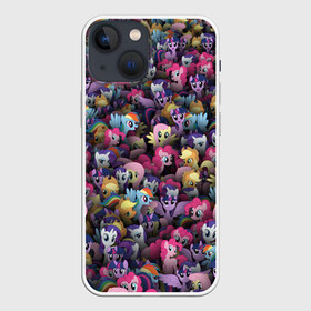 Чехол для iPhone 13 mini с принтом My Little Pony. Персонажи в Екатеринбурге,  |  | Тематика изображения на принте: stickerbombing