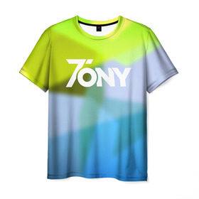 Мужская футболка 3D с принтом TonyCreative 9 в Екатеринбурге, 100% полиэфир | прямой крой, круглый вырез горловины, длина до линии бедер | minecraft | teamcrtv | tony | tony creative | tonycreative | yotube | блоггер | блогер | майнкрафт | тони | тони креатив | ютуб | ютьюб