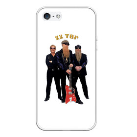 Чехол для iPhone 5/5S матовый с принтом ZZ TOP в Екатеринбурге, Силикон | Область печати: задняя сторона чехла, без боковых панелей | blues | rock | zz top | блюз | зизи топ | музыка | рок
