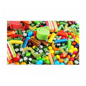 Бумага для упаковки 3D с принтом Сладости в Екатеринбурге, пластик и полированная сталь | круглая форма, металлическое крепление в виде кольца | вкуснотища | вкусняшки | глазурь | жевачка | карамель | карамельки | конфетки | конфеты | леденец | мармеладки | сахар | сладости