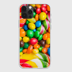 Чехол для iPhone 12 Pro с принтом Сладкоежка в Екатеринбурге, силикон | область печати: задняя сторона чехла, без боковых панелей | вкуснотища | вкусняшки | глазурь | жевачка | карамель | карамельки | конфетки | конфеты | леденец | мармеладки | сахар | сладости