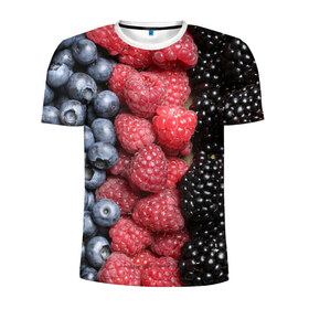 Мужская футболка 3D спортивная с принтом Сочные ягоды в Екатеринбурге, 100% полиэстер с улучшенными характеристиками | приталенный силуэт, круглая горловина, широкие плечи, сужается к линии бедра | Тематика изображения на принте: богатый урожай | брусника | ерга | земляника | клубника | клюква | малина | морожка | облепиха | рябина | смородина | сок | сочные плоды | фрукты | черника | черноплодка | шиповник | ягоды