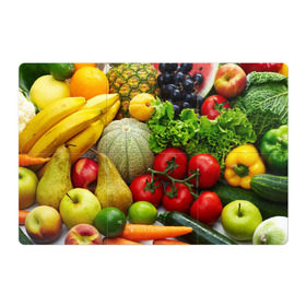 Магнитный плакат 3Х2 с принтом Богатый урожай в Екатеринбурге, Полимерный материал с магнитным слоем | 6 деталей размером 9*9 см | апельсин | баклажан | банан | богатый урожай | виноград | горох | еда | кабачок | капуста | картофель | лимон | морковь | овощи | огурец | перец | персик | помидор | слива | сочные плоды | томат | тыква