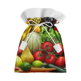 Подарочный 3D мешок с принтом Богатый урожай в Екатеринбурге, 100% полиэстер | Размер: 29*39 см | апельсин | баклажан | банан | богатый урожай | виноград | горох | еда | кабачок | капуста | картофель | лимон | морковь | овощи | огурец | перец | персик | помидор | слива | сочные плоды | томат | тыква