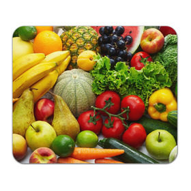 Коврик прямоугольный с принтом Богатый урожай в Екатеринбурге, натуральный каучук | размер 230 х 185 мм; запечатка лицевой стороны | апельсин | баклажан | банан | богатый урожай | виноград | горох | еда | кабачок | капуста | картофель | лимон | морковь | овощи | огурец | перец | персик | помидор | слива | сочные плоды | томат | тыква