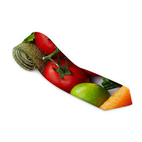 Галстук 3D с принтом Богатый урожай в Екатеринбурге, 100% полиэстер | Длина 148 см; Плотность 150-180 г/м2 | Тематика изображения на принте: апельсин | баклажан | банан | богатый урожай | виноград | горох | еда | кабачок | капуста | картофель | лимон | морковь | овощи | огурец | перец | персик | помидор | слива | сочные плоды | томат | тыква