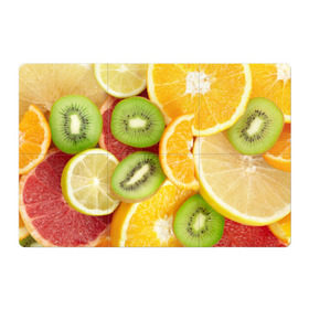 Магнитный плакат 3Х2 с принтом Сочные фрукты в Екатеринбурге, Полимерный материал с магнитным слоем | 6 деталей размером 9*9 см | Тематика изображения на принте: апельсин | грейпфрут | десерт | дольки | киви | кусочки фруктов | лайм | лимон | разрез | сечение | фреш | фрукты | цитрусовые