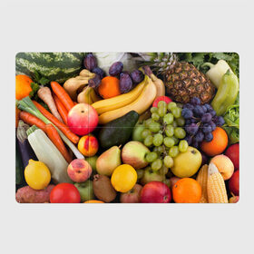 Магнитный плакат 3Х2 с принтом Спелые фрукты в Екатеринбурге, Полимерный материал с магнитным слоем | 6 деталей размером 9*9 см | ананас | арбуз | банан | богатый урожай | виноград | горох | груша | еда | капуста | картофель | лук | морковь | овощи | огурец | перец | персик | слива | сочные плоды | томат | фасоль | фрукты | яблоко