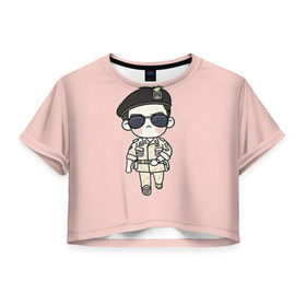 Женская футболка 3D укороченная с принтом SONG JOONG KI в Екатеринбурге, 100% полиэстер | круглая горловина, длина футболки до линии талии, рукава с отворотами | korea | song joong ki | дорамы. дорама | корейская дорама | корейские дорамы | корея | потомки солнца | сон чжун ки | сон чжунки | чжун ки