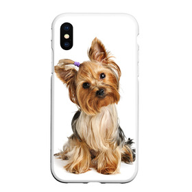 Чехол для iPhone XS Max матовый с принтом Красотка в Екатеринбурге, Силикон | Область печати: задняя сторона чехла, без боковых панелей | fashion | животное | красавица | лучший друг | модница | няша | причёска | собака | собачка | щенок | щеночек