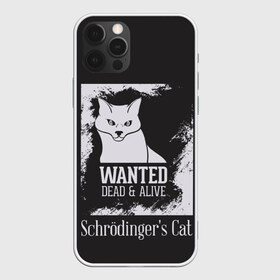 Чехол для iPhone 12 Pro Max с принтом Wanted Cat в Екатеринбурге, Силикон |  | Тематика изображения на принте: белое | котик | кошка | надписи | новинки | прикольные | рисунок | черное