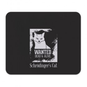 Коврик прямоугольный с принтом Wanted Cat в Екатеринбурге, натуральный каучук | размер 230 х 185 мм; запечатка лицевой стороны | белое | котик | кошка | надписи | новинки | прикольные | рисунок | черное