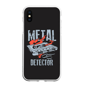 Чехол для iPhone XS Max матовый с принтом Metal Detector в Екатеринбурге, Силикон | Область печати: задняя сторона чехла, без боковых панелей | Тематика изображения на принте: metal | кровь | метал | мызыка | новинки | рок | тяжелый | череп