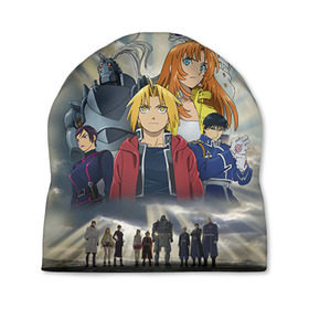 Шапка 3D с принтом Fullmetal Alchemist в Екатеринбурге, 100% полиэстер | универсальный размер, печать по всей поверхности изделия | Тематика изображения на принте: anime | алхимик | стальной алхимик