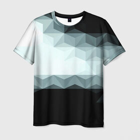 Мужская футболка 3D с принтом Abstract в Екатеринбурге, 100% полиэфир | прямой крой, круглый вырез горловины, длина до линии бедер | 3d | абстракции | геометрия | желтый | краска | многоугольник | новый | полигон | прикольные | сетка | синий | цветные