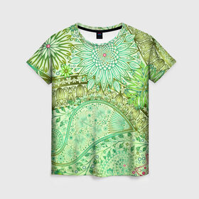 Женская футболка 3D с принтом Коллекция Balmain в Екатеринбурге, 100% полиэфир ( синтетическое хлопкоподобное полотно) | прямой крой, круглый вырез горловины, длина до линии бедер | графика | каракули | красивый | лето | мода | новинки | орнамент | природа | рисунок | стиль