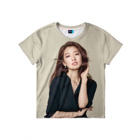 Детская футболка 3D с принтом Song Hye Kyo в Екатеринбурге, 100% гипоаллергенный полиэфир | прямой крой, круглый вырез горловины, длина до линии бедер, чуть спущенное плечо, ткань немного тянется | дорама