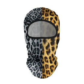 Балаклава 3D с принтом Леопард/Снежный Барс в Екатеринбурге, 100% полиэстер, ткань с особыми свойствами — Activecool | плотность 150–180 г/м2; хорошо тянется, но при этом сохраняет форму. Закрывает шею, вокруг отверстия для глаз кайма. Единый размер | textures | барс | животное | леопард | пятна | снежный | текстура | чёрное с белым