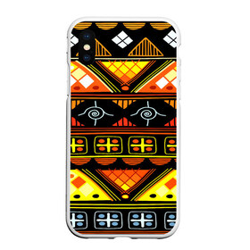 Чехол для iPhone XS Max матовый с принтом Element ethnic в Екатеринбурге, Силикон | Область печати: задняя сторона чехла, без боковых панелей | орнамент | полосы | этно