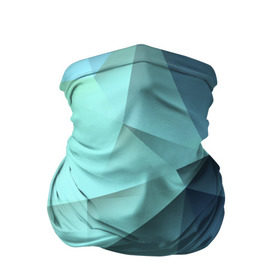 Бандана-труба 3D с принтом Polygon blue в Екатеринбурге, 100% полиэстер, ткань с особыми свойствами — Activecool | плотность 150‒180 г/м2; хорошо тянется, но сохраняет форму | полигон | текстура